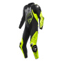 Motorrad-Lederkombi Dainese Audax D-Zip 1PC Perf Black Yellow Fluo White