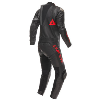 Dainese Demon Sprint 1PC Leather Black Black Red Lava
