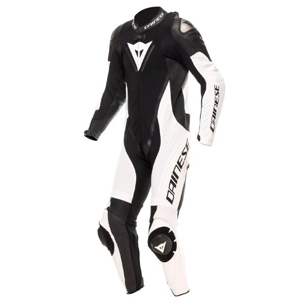 Motorrad-Lederkombi Dainese Demon Sprint 1PC Leather Black White White