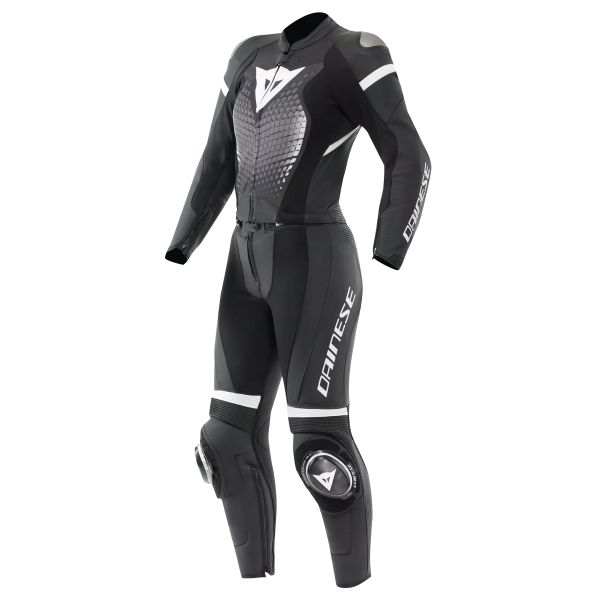 Motorrad-Lederkombi Dainese Fulminea 2PCS Leather Black White