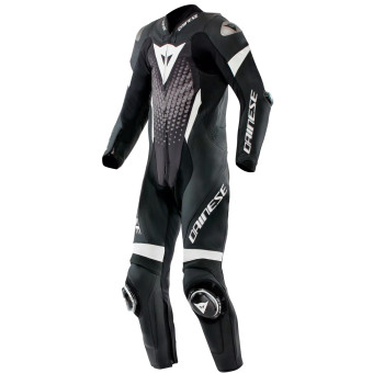 Motorrad-Lederkombi Dainese Laguna Seca 6 Perf 1PC Leather Black White Anthracite