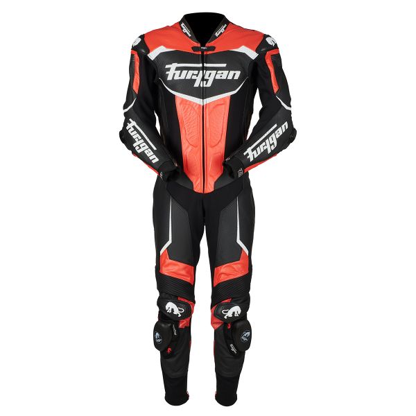 Motorrad-Lederkombi Furygan Overtake Black Red White
