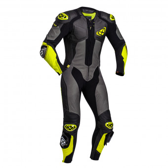 Motorrad-Lederkombi Ixon Vendetta Evo Black Anthracite Yellow
