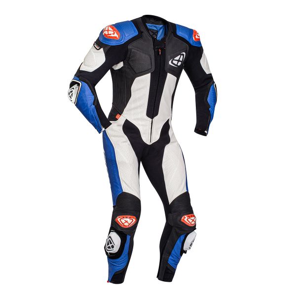Motorrad-Lederkombi Ixon Vendetta Evo Black White Blue