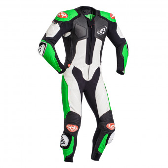 Motorrad-Lederkombi Ixon Vendetta Evo Black White Green