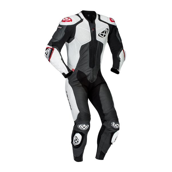 Motorrad-Lederkombi Ixon Vendetta Evo Black White