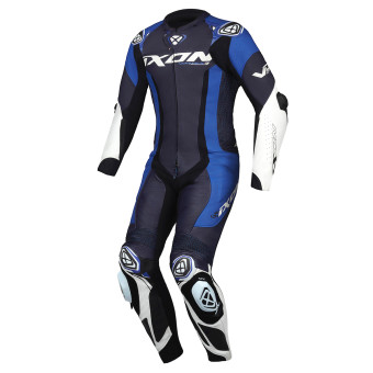 Motorrad-Lederkombi Ixon Vortex 3 Blue White