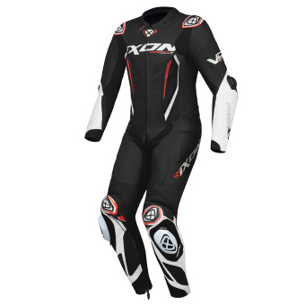 Motorrad-Lederkombi Ixon Vortex 3 Junior Black White