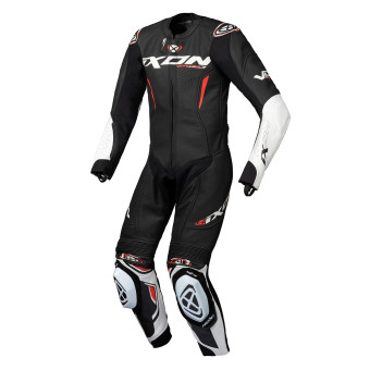 Motorrad-Lederkombi Ixon Vortex 3 Kid Black White