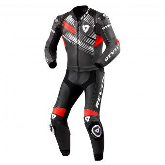Motorrad-Lederkombi REV'IT Apex 2PC Black Neon Red