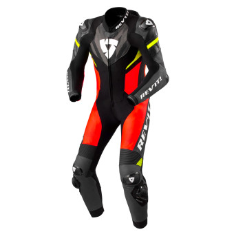Motorrad-Lederkombi REV'IT Hyperspeed 2 Negro Nen Rojo