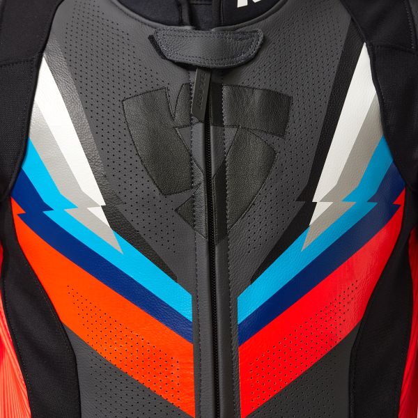 REV'IT One Piece Quantum 3 Anthracite Neon Red