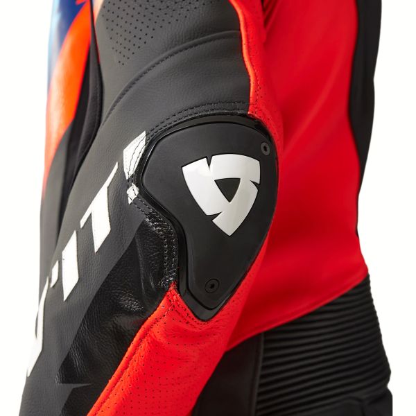 REV'IT One Piece Quantum 3 Neon Red Black