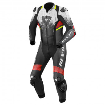 Motorrad-Lederkombi REV'IT Quantum 2 White Neon Red