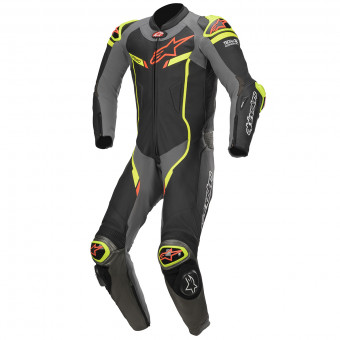 Motorrad-Lederkombi Alpinestars GP Pro V3 Tech-Air Compatible Black Grey Yellow Fluo
