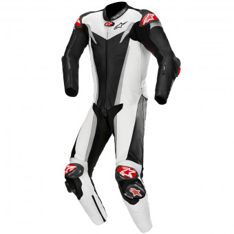 Motorrad-Lederkombi Alpinestars GP Tech V3 Tech-Air Compatible Black White Silver