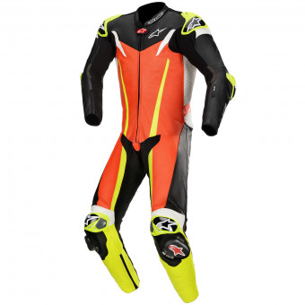 Motorrad-Lederkombi Alpinestars GP Tech V3 Tech-Air Compatible Red Yellow Black Fluo