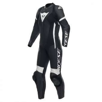 Motorrad-Lederkombi Dainese Grobnik Lady Leather 1PC Black Black White