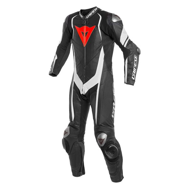 Motorrad-Lederkombi Dainese Kyalami 1PC Perforated Black White