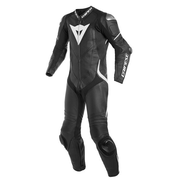 Motorrad-Lederkombi Dainese Laguna Seca 4 1PC Perforated Black White