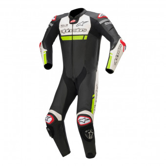 Motorrad-Lederkombi Alpinestars Missile Ignition Tech-Air Black White Yellow Fluo