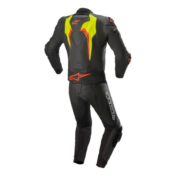 Alpinestars Motegi V3 2PC Black Yellow Fluo Red Fluo
