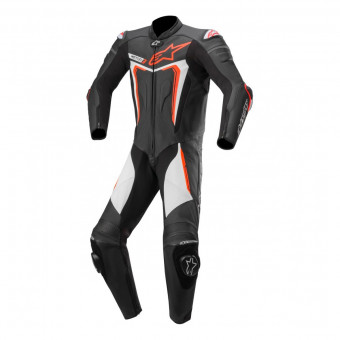 Motorrad-Lederkombi Alpinestars Motegi V3 Black Red Fluo White
