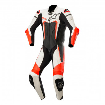 Motorrad-Lederkombi Alpinestars Motegi V3 Black White Red Fluo