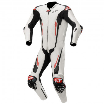 Motorrad-Lederkombi Alpinestars Racing Absolute Tech-Air Compatible White Black