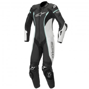 Motorrad-Lederkombi Alpinestars Stella Missile Tech-Air Compatible Black White Teal