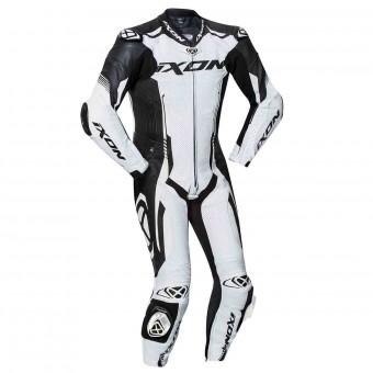 Motorrad-Lederkombi Ixon Vortex 2 White Black