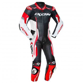 Motorrad-Lederkombi Ixon Vortex 2 Black White Red