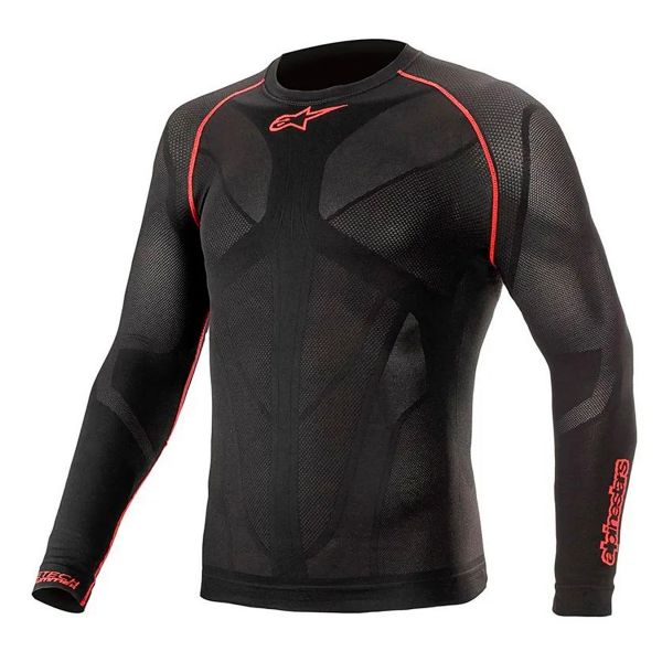 Kaltwetter-Unterziehtop Alpinestars Ride Tech V2 Top Long Sleeve Summer Black Red Kaltwetter-Unterziehtop Alpinestars Ride Tech V2 Top Long Sleeve Summer Black Red