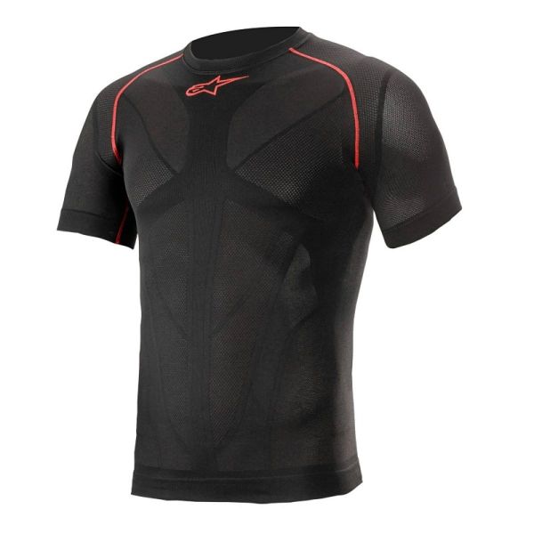Kaltwetter-Unterziehtop Alpinestars Ride Tech V2 Top Short Sleeve Summer Black Red