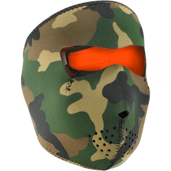 Schutzmaske Zanheadgear Woodland Camo Reversible Orange