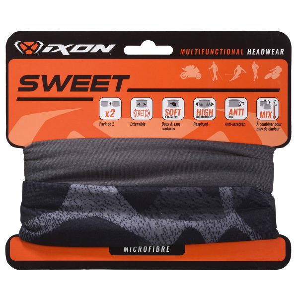 Motorrad-Halsw�rmer Ixon Sweet Marble Schwarz - Uni Antrazit