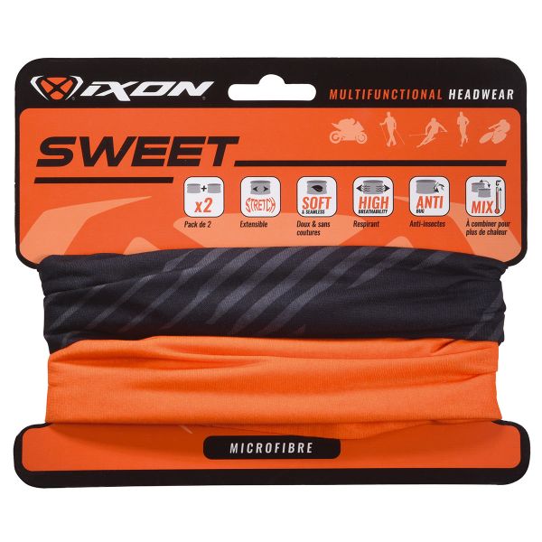 Motorrad-Halsw�rmer Ixon Sweet Xlogo Schwarz - Uni Orange