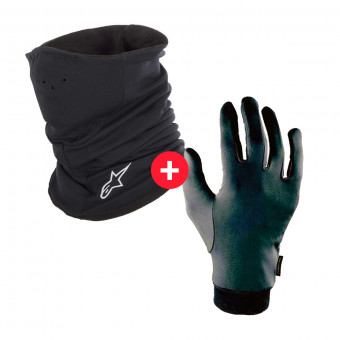 Motorrad-Halswrmer Alpinestars Tech Neck Warmer Black + Undergloves Zirtex Black
