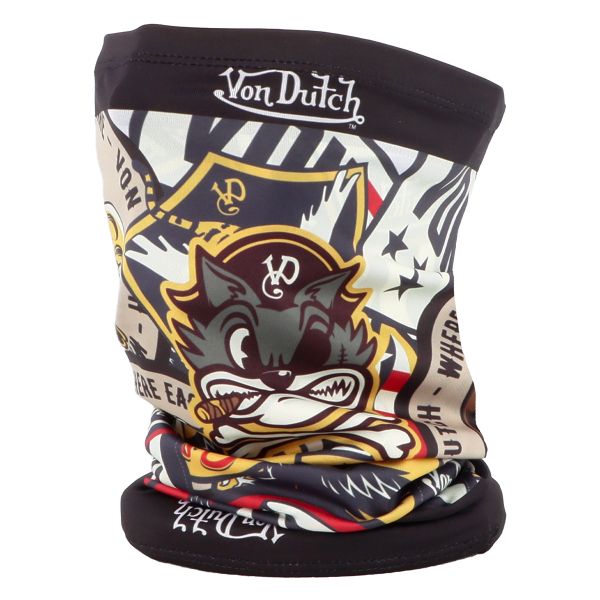 Motorrad-Halsw�rmer Von Dutch Big Cat Blue Red Orange