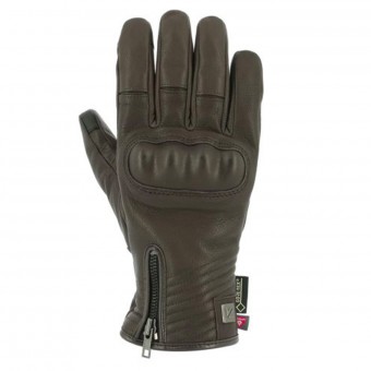 Motorradhandschuhe V'Quattro Cafe Racer Gore-Tex Brown