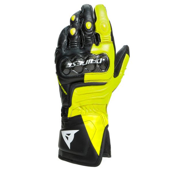 Motorradhandschuhe Dainese Carbon 3 Long Black Fluo Yellow White
