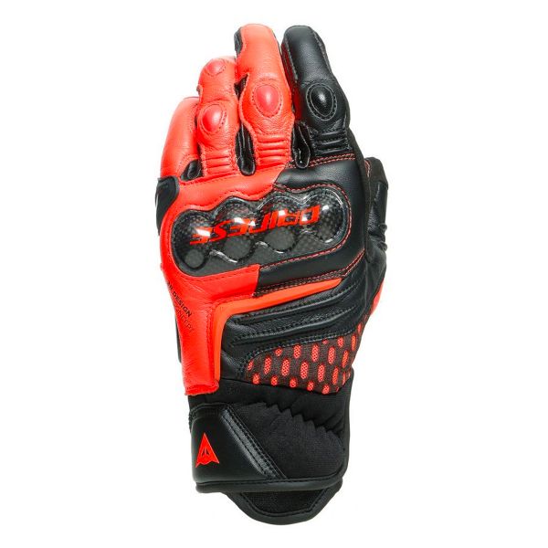 Motorradhandschuhe Dainese Carbon 3 Short Black Fluo Red