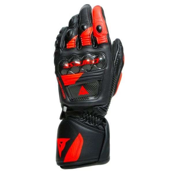 Motorradhandschuhe Dainese Druid 3 Black Fluo Red