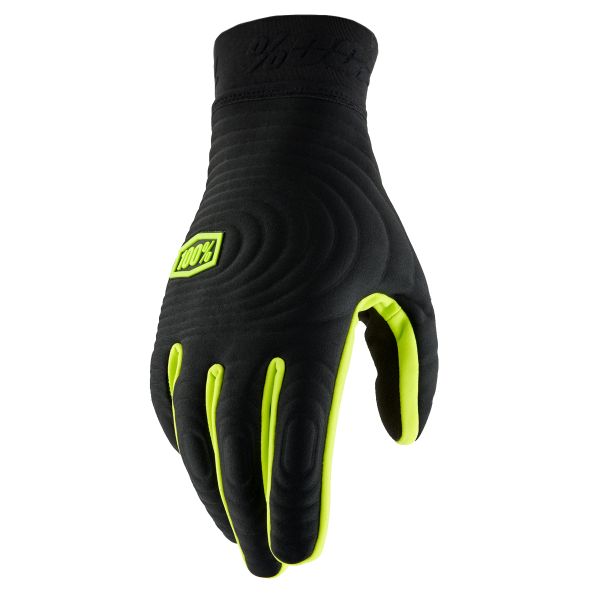 Motorradhandschuhe 100% Brisker Xtreme Black Neon Yellow