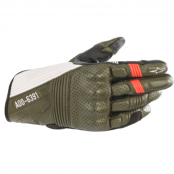 Motorradhandschuhe Alpinestars AS-DSL Kei Forest Black White Red Fluo
