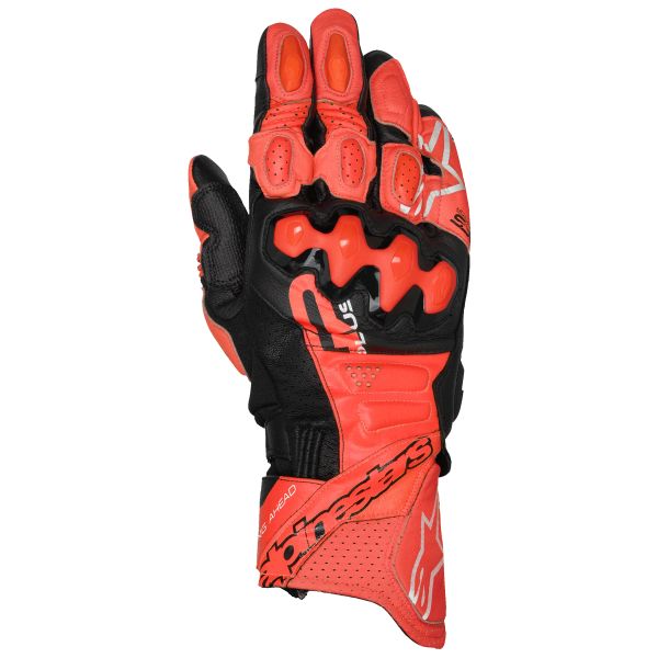Motorradhandschuhe Alpinestars GP Plus R V3 Leather Bright Red Fluo Red Black Motorradhandschuhe Alpinestars GP Plus R V3 Leather Bright Red Fluo Red Black