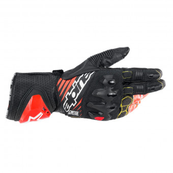 Motorradhandschuhe Alpinestars GP TECH V2 Glove Black White Red Fluo Motorradhandschuhe Alpinestars GP TECH V2 Glove Black White Red Fluo