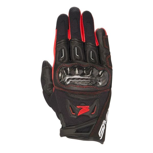 Motorradhandschuhe Alpinestars Honda SMX-2 Air Carbon V2 Black Red Motorradhandschuhe Alpinestars Honda SMX-2 Air Carbon V2 Black Red