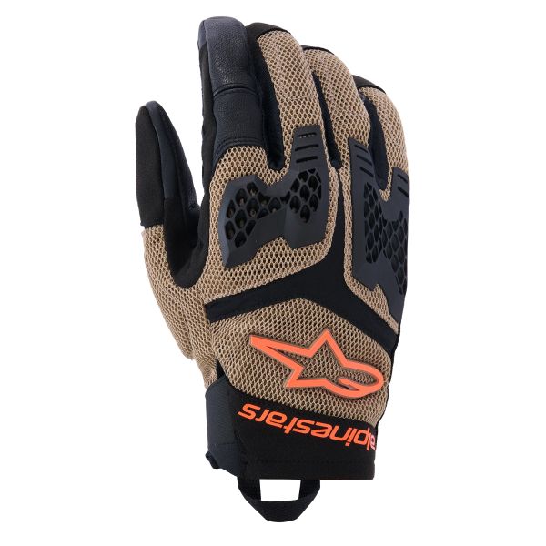 Motorradhandschuhe Alpinestars Manti Air Dark Khaki Black Orange Fluo