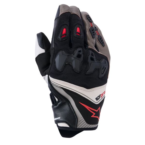 Motorradhandschuhe Alpinestars SP-R Pro Walnut Mastic Black